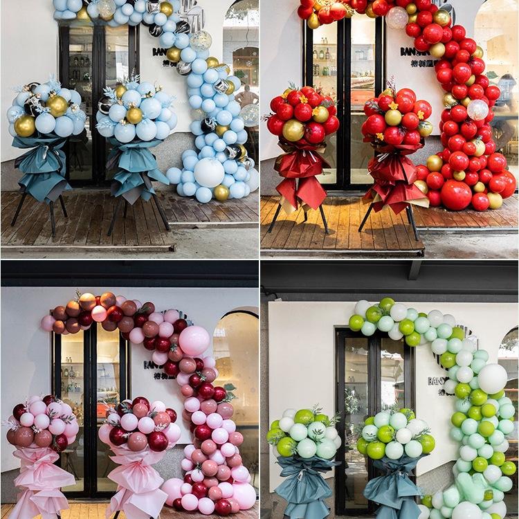 National Day Balloon Column & Flower Basket Decoration for Event Atmosphere