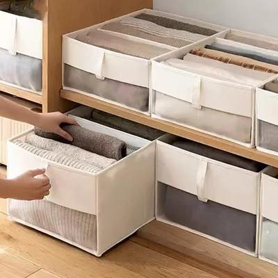 Visible Clothes Organizer Box: Fits Wardrobe & Drawer - For Jeans, Underwear, T-Shirts