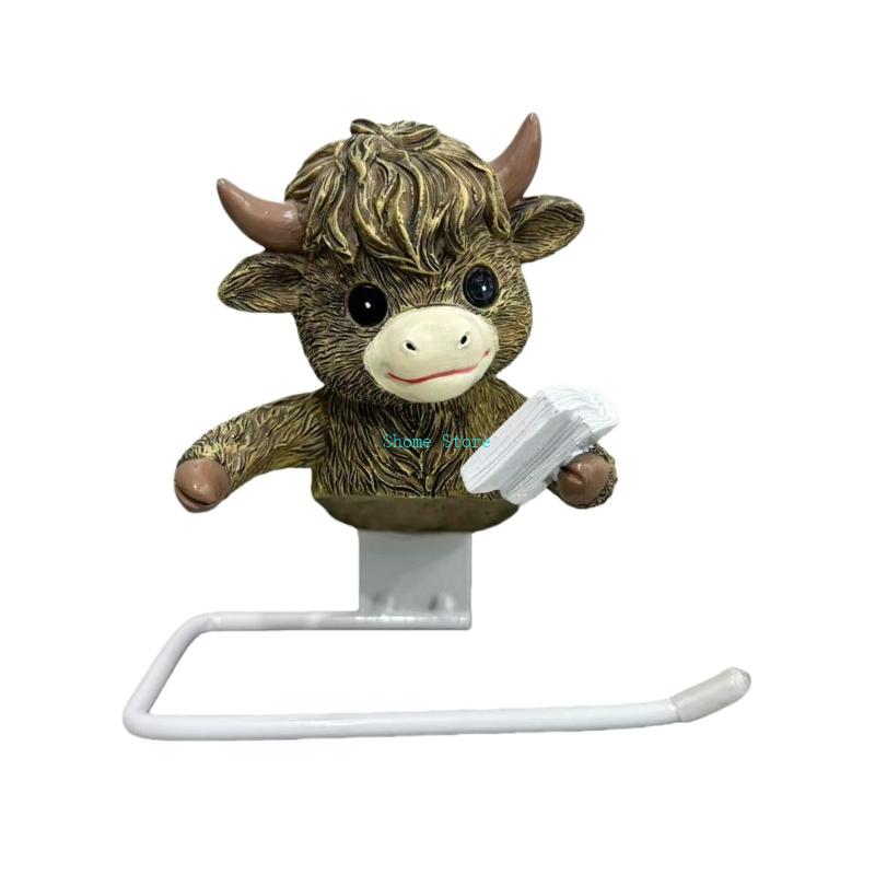 

Highlands Cow Toilet Paper Holder Toilet Paper Holder Wall Mount for Bathroom M68E
