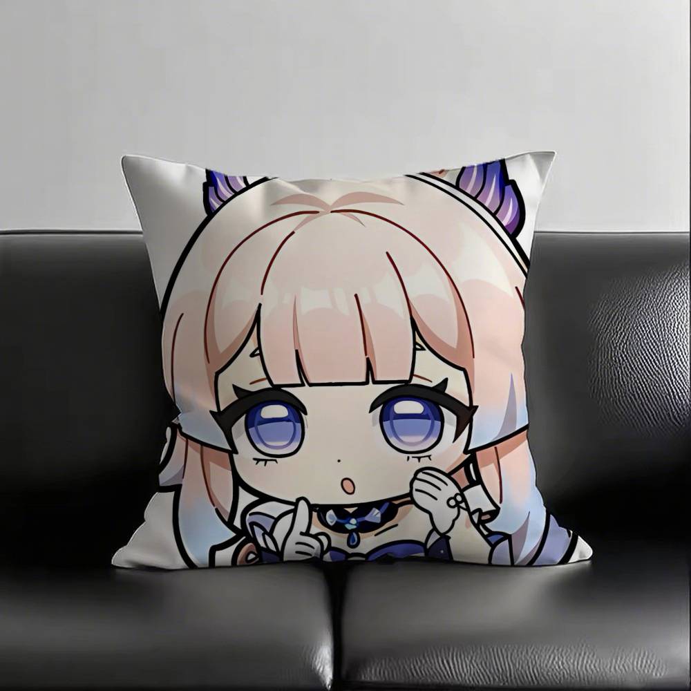 

1pc Sangonomiya Kokomi And Sea Genshin Impact Pillow Case Fashion Square Pillowcase Bedroom Sofa Room Ins Decoration Leisure 16x16Inch