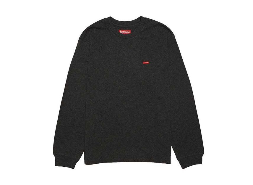Supreme Small Box L S Tee Charcoal XL