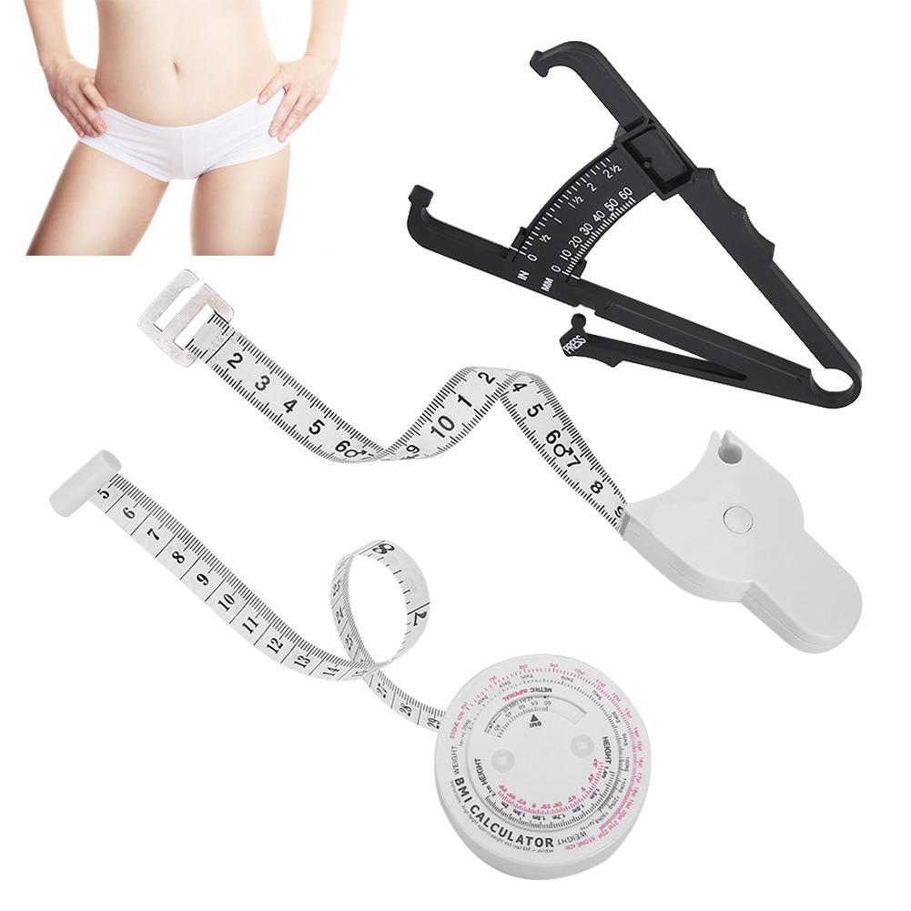 Body Fat Tester Retractable Waist Measuring Tape BMI Measuring Tool Weight Loss Caliper