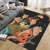 The Flintstones2 Flannel Pattern Square Carpet,Area Rug,Carpet Rug for Living Room Bedroom Sofa Playroom Decor,Non-slip Floor Mat