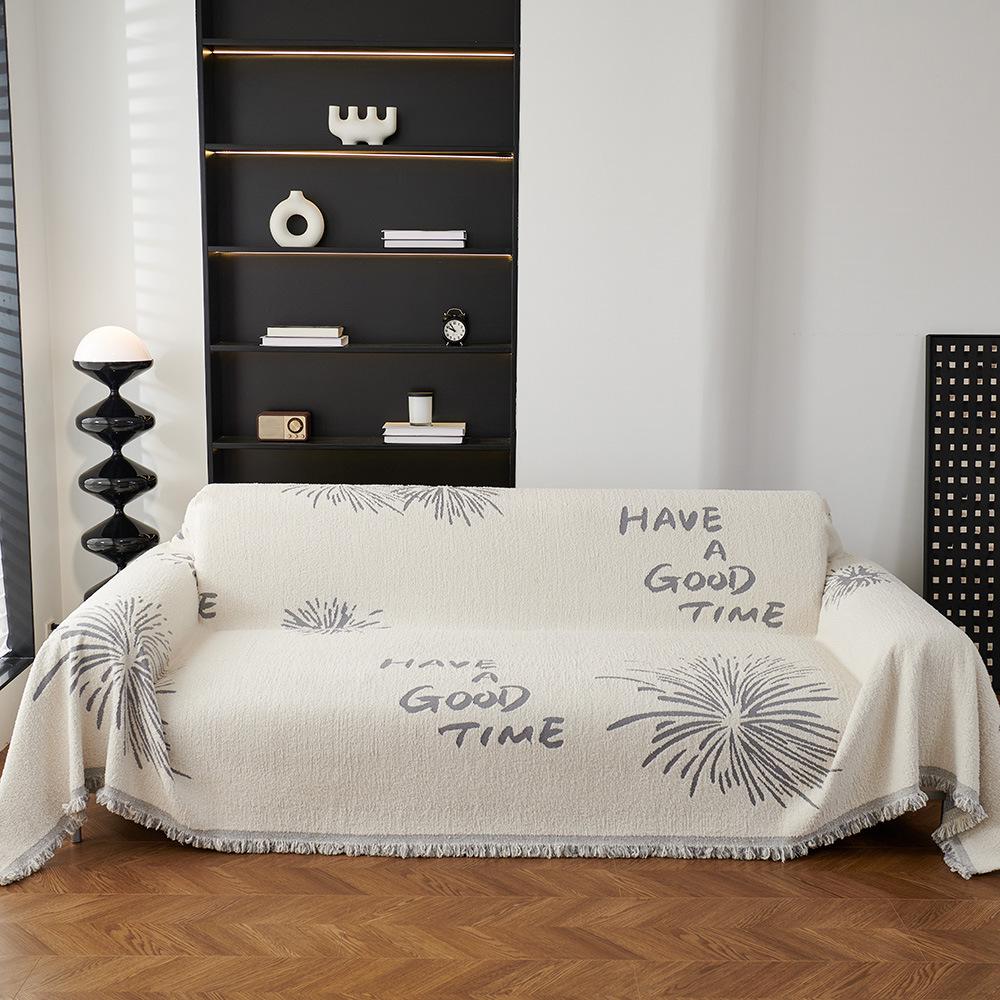 Новое всесезонное утолщенное противоскользящее полотенце для дивана из шенилла — фото 7