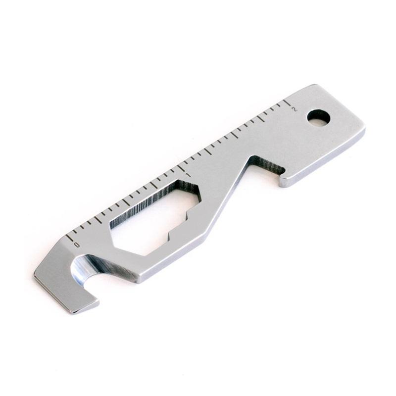 

Inch/Metric 10 In 1 EDC Pocket Survival Tool Camping Screwdriver Bottle Opener Ruler Key chain Outdoor Tools for Hiking Fishing B