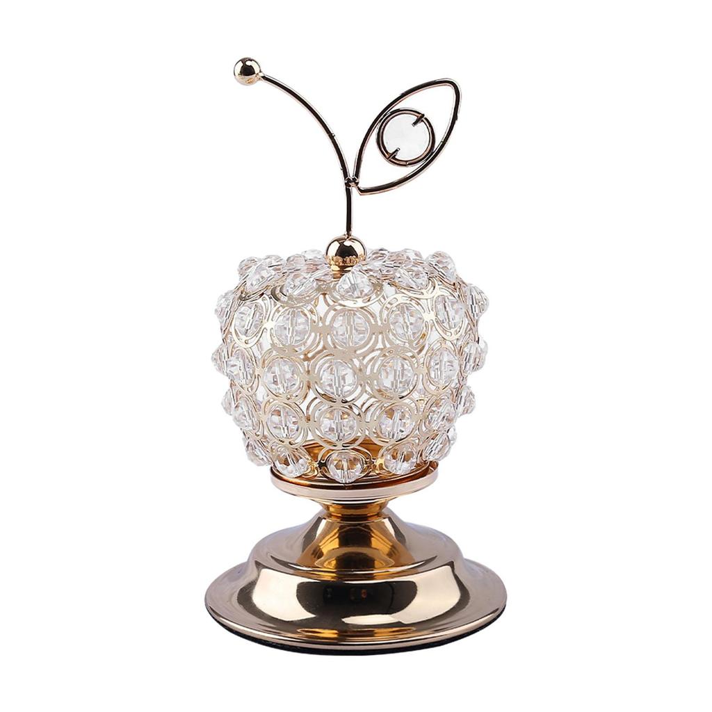 Beads Apples Modern Table Centerpiece Decor Artificial Fruit Figurine Statue Crystal Ornament for