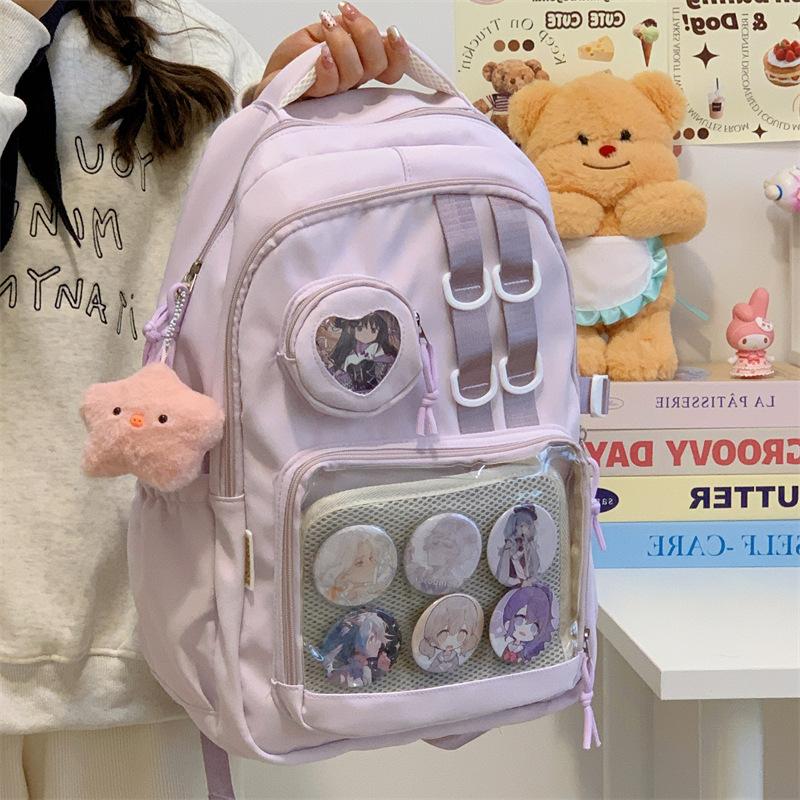Japońska przezroczysta torba na ból pleców dla ucznia gimnazjum plecak szkolny damski nowy plecak podróżny na komputer o dużej pojemności plecak klasowy dla ucznia