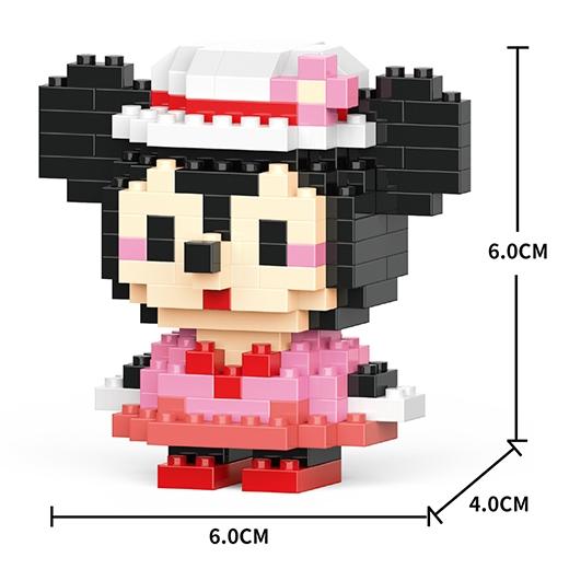 Disney Anime Prinzessin Bausteine Stitch Mickey Mouse Mini Action Spielfiguren Blöcke Spielzeug Ziegel Zusammenbauen Spielzeug Kinder Geschenke