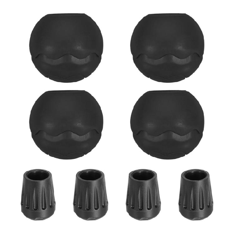 

4pack Shocked Absorbing Stool Cover Fishing Stool Cover Hiking Stool Protectors for Hiking Fishing Outdoor Stability 14MM чорний