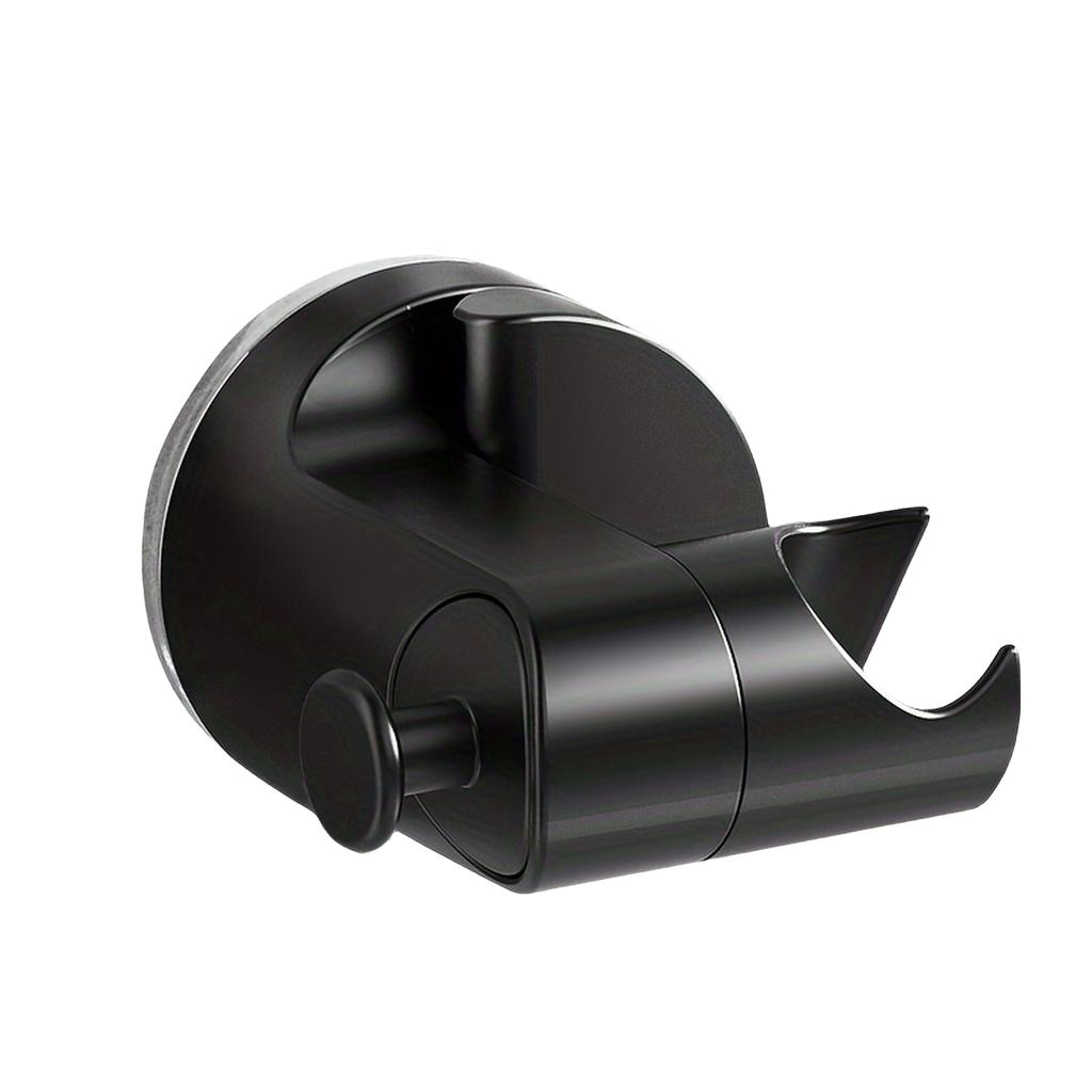 Black Suction Cup Shower Holder, No Drill Removable Wall Mount Bracket for Bathroom Handheld Shower Sprayer
