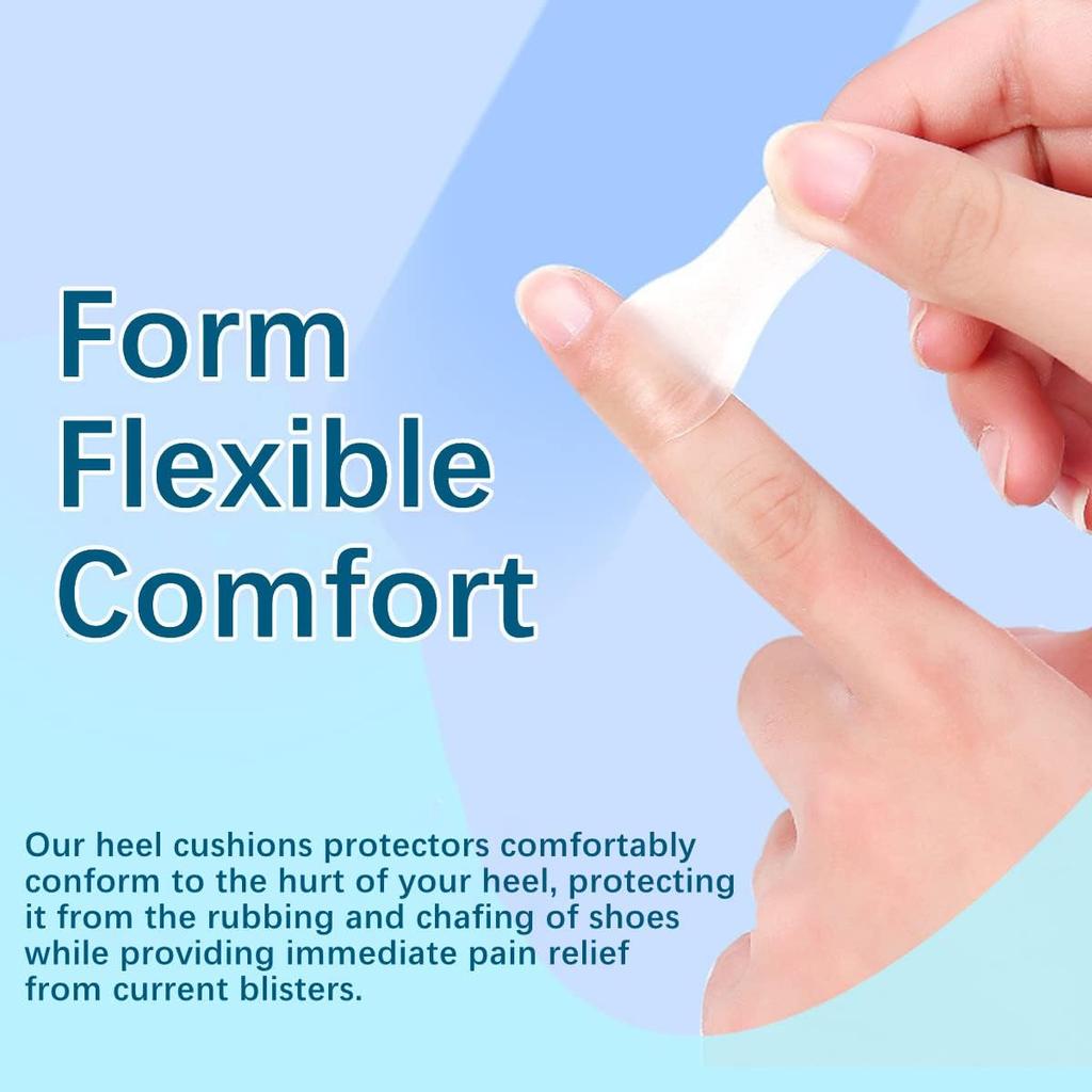 15Pcs Blister Plasters Hydrocolloid Invisible Blister Cushion Gel Blister Prevention for Heel Foot Toe and Guard Skin (Rectangle Styles)