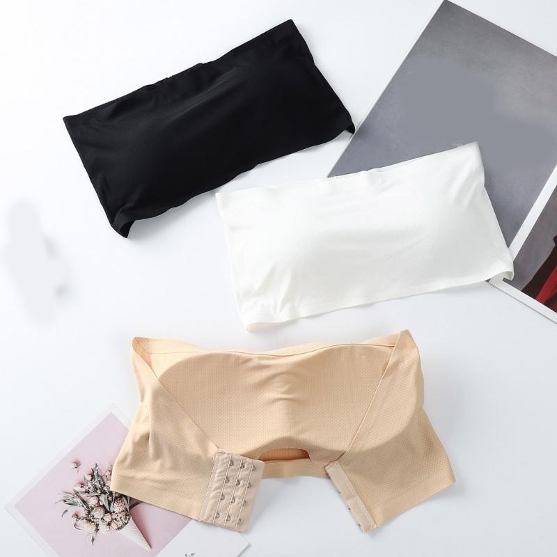 Strapless Bralettes for Women Nonslip Bandeau Bra Seamless Wireless Strapless Bra Padded Tube Top Bras