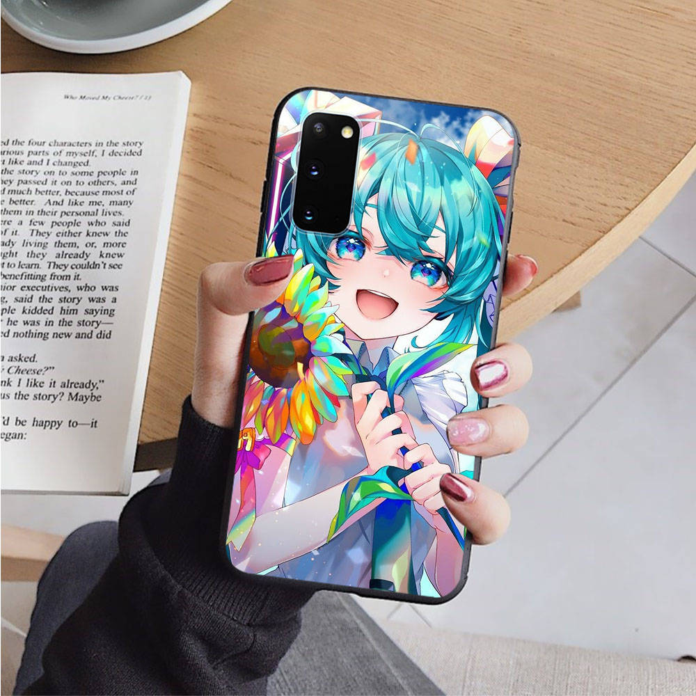 AD73 Hatsune Miku Vocaloid Black Case for Samsung Note 20 Lite S24 Ultra S23 S22 A05 A06 A11 A71 A15 A16 A13 A24 A25 A33 A52 A53 M55 M35 Sofe Cover