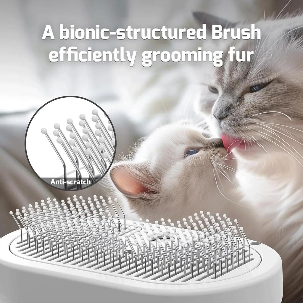 1-4PCS USB Rechargeable Pet Grooming Brush Spray Comb for Cats Dogs Hair Shedding Removal Detangling Water Mist Tool