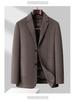 Men's Double-Sided Wool Casual Suit with Detachable Down Liner, Single-Breasted, Ideal for Autumn/Winter, Suitable for Middle-Aged and Young Men