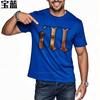 Tshirt Men Oneck Classic Tshirt Golden Roman Numeral Three Streetwear Plus Size Tshirt Fashion Crew Neck Oversized Tshirt