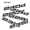 ACA1 ABS Emblem Glossy Black Car Sticker Badge Decal Body Trunk Decor for BMW 216i 218i 218d 220d 225i 225d 228i 230i 228d 230d 240i