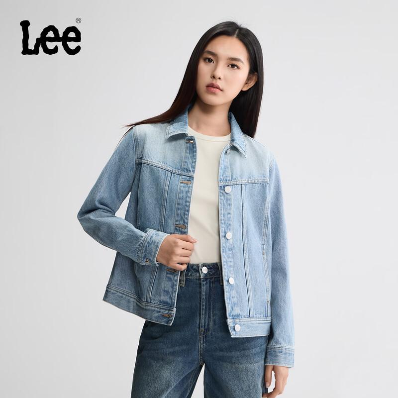 Lee Women s Standard Fit Light Blue Denim Jacket XL