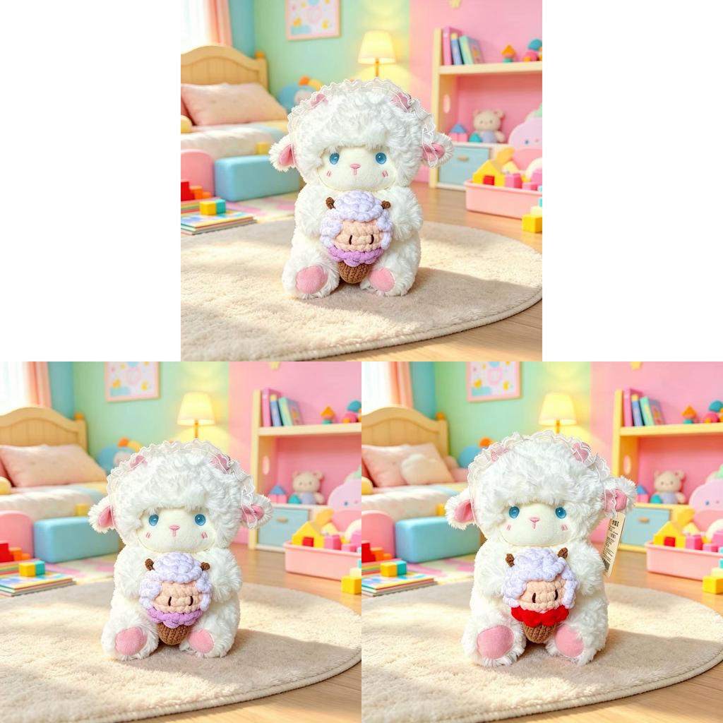 Plush Sheep Toy With Pp Cotton Filling For Children And Kids Gift