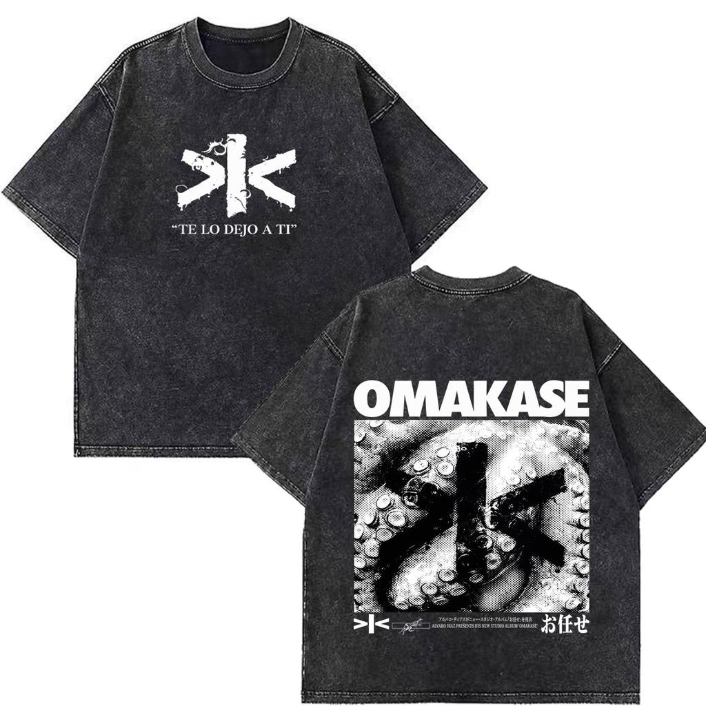 Alvaro Diaz Omakase Album 2026 Tour Merch T Shirt Unisex Unisex Hiphop Tshirt Shortsleeved Casual Cotton Vintage Washed Tshirts