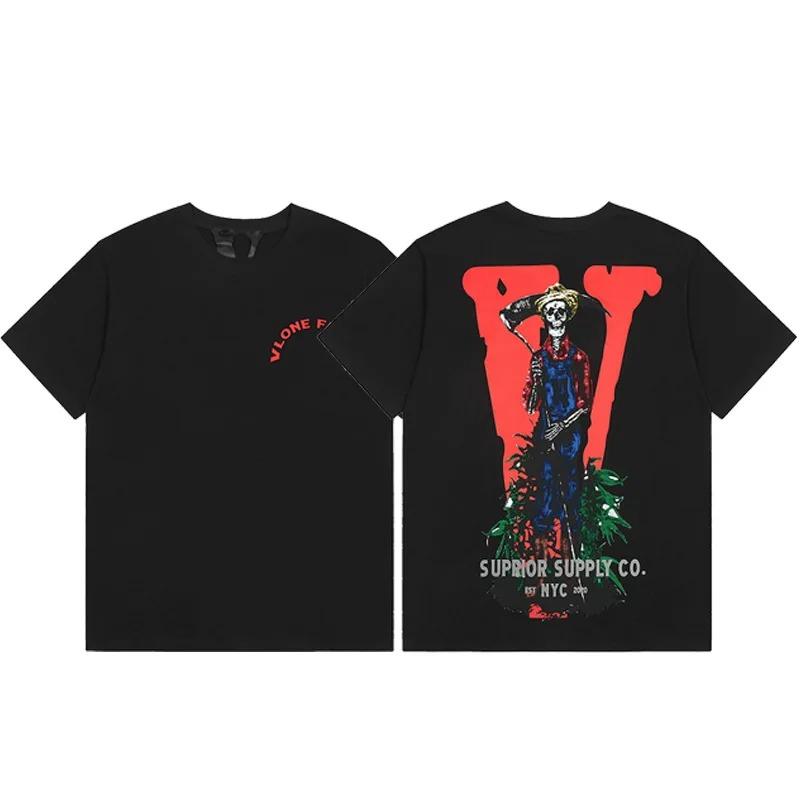 AmiriVLONE FOG Short Sleeve Death God Limited Edition Oversized Streetwear T-Shirt Loose Print American Juice WRLD