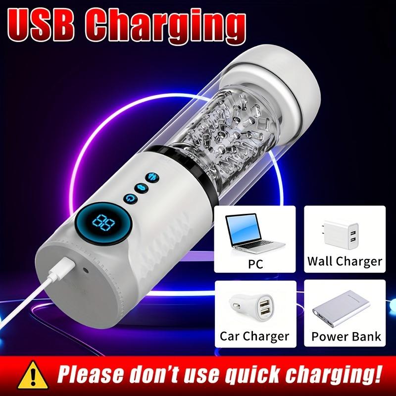 1pc Male Masturbator Sex Toys For Men - Male Sex Toy Adult Toys 9 Thrusting 9 Rotating 9 Suck Modes With LCD Display Visual Window Interactive Inducti