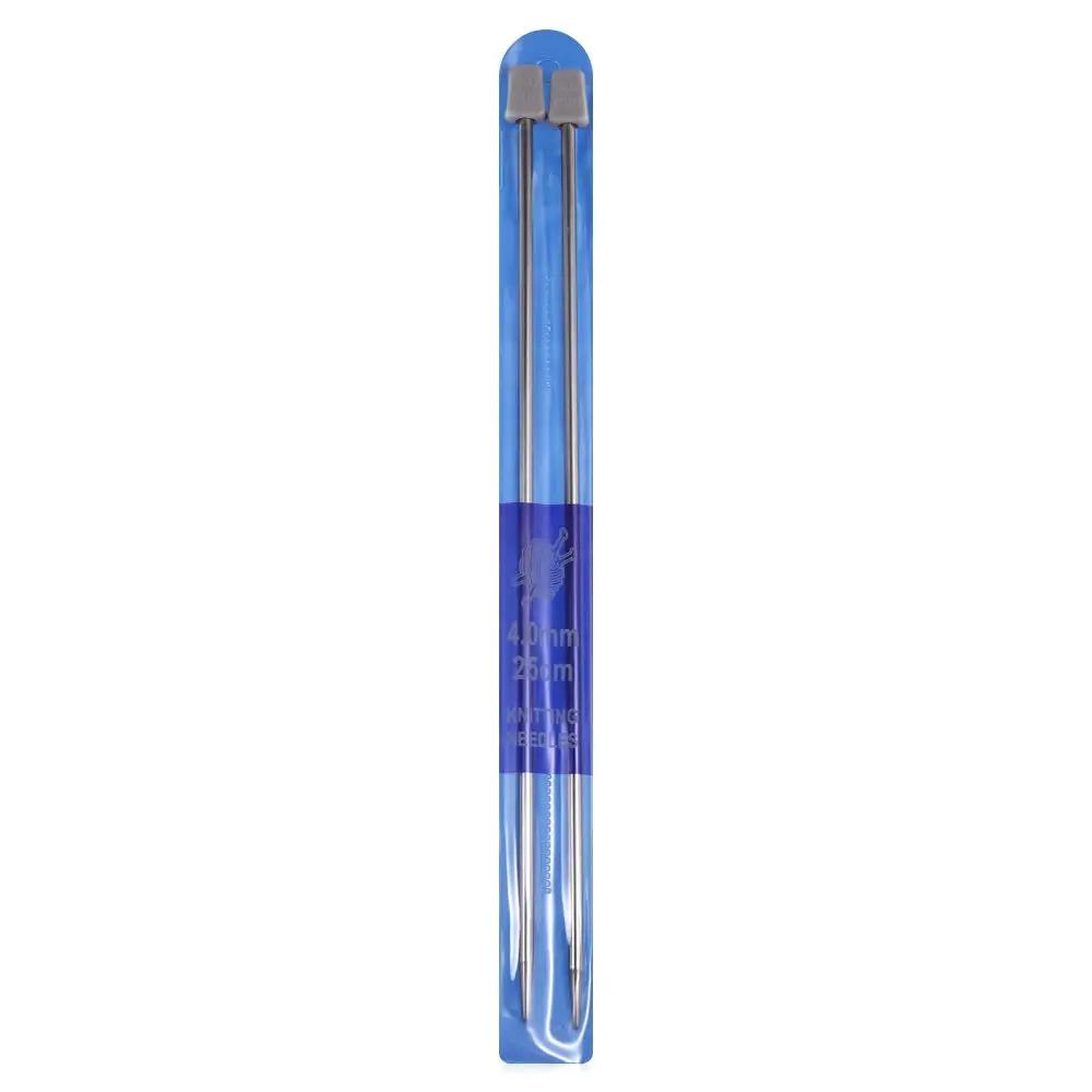 2Pcs/Set Stainless Steel Straight Knitting Needles DIY Sweater Weave Crochet Hooks Metal Crochet Knitting Tools Accessories