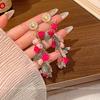 French Gentle Super Fairy Long Flower Fringed Earrings Light Luxury Temperament High-end Stud Earrings Fashion Ear Jewelry