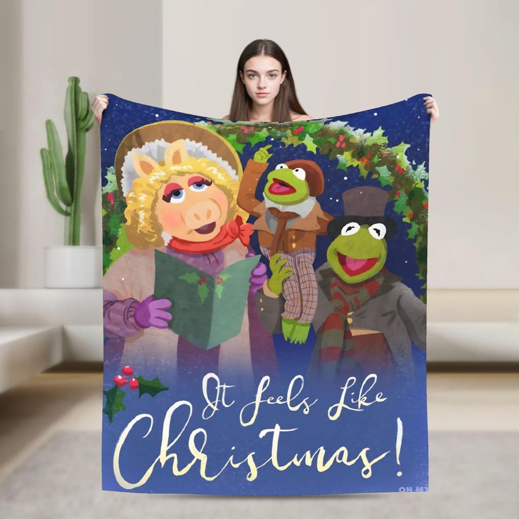 La Muppet Christmas Carol Coperta Morbida Ragazze Ragazzi Coperta Plaid in Flanella per Arredo Casa Morbida Copriletto Personalizzato Regalo di Compleanno