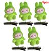 5 Stück Haarspangen 3D Labubu Federhaarspangen Cartoon Plüsch Haarnadeln DIY Entenschnabelspange Kopfschmuck Kinder Haaraccessoires