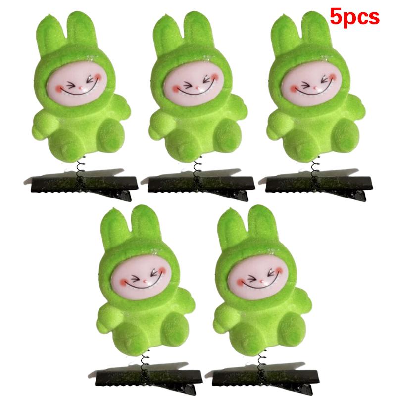 5 Buc. Clipsuri de Păr 3D Labubu Clipsuri de Păr cu Arcuri Desen Animat Plus Păr Ace de Păr Bricolaj Clip Cioc de Rață Accesorii de Păr pentru Copii