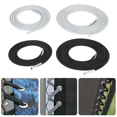 4 piezas de Cuerdas de Reposapiés Largas/Cortas Cuerdas de Silla de Repuesto 4.6/7.2 pies Cuerda de Amarre para Silla de Playa Cuerdas Elásticas Estables para Cordones de Reposapiés