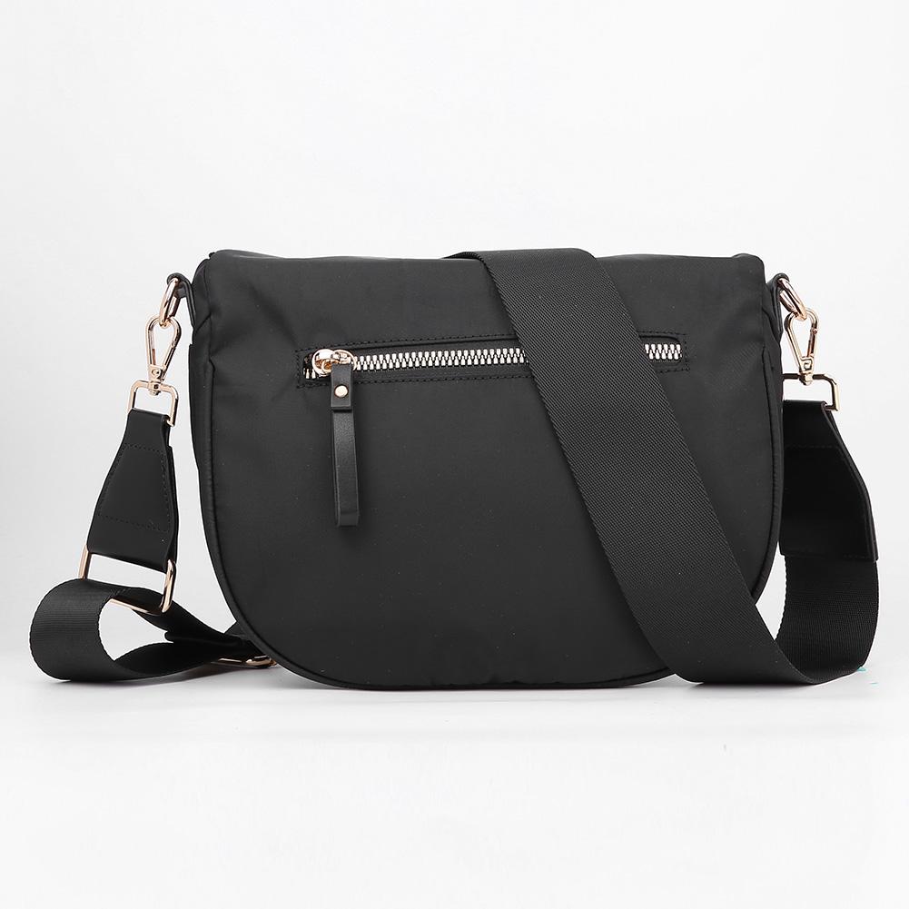 Women Nylon Crossbody Bags with Adjustable and Removable Solid Color Strap Fanny Packs Vintage Shoulder Bag Fashion Dumpling Bag