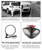 2 Stück 2 in 1 Auto Toter Winkel Spiegel Links Weitwinkelspiegel 360 Drehung Einstellbar Konvex Rückspiegel Sicht Vorderrad Autospiegel