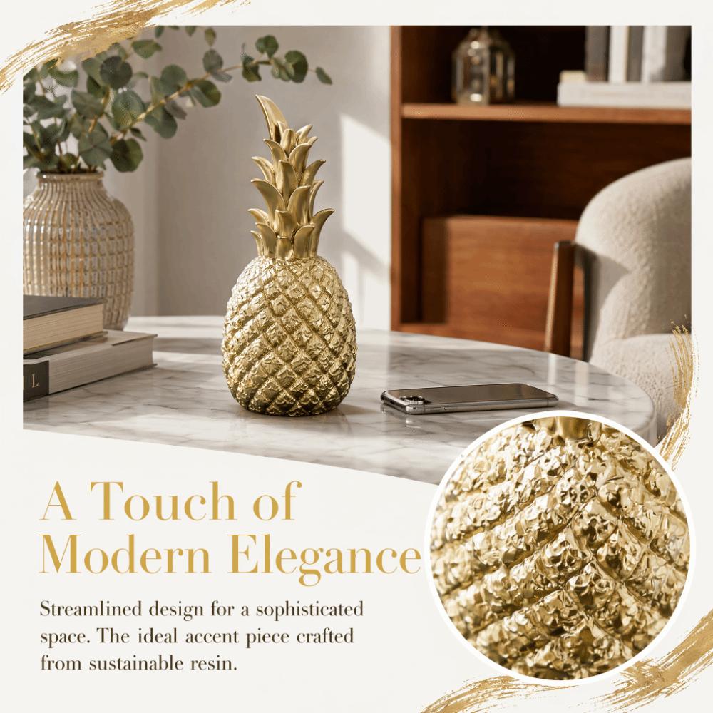 Resin Gold Pineapple Resin Ornament Pineapple Shaped Desktop Sculpture Bedroom Side Table Ornament