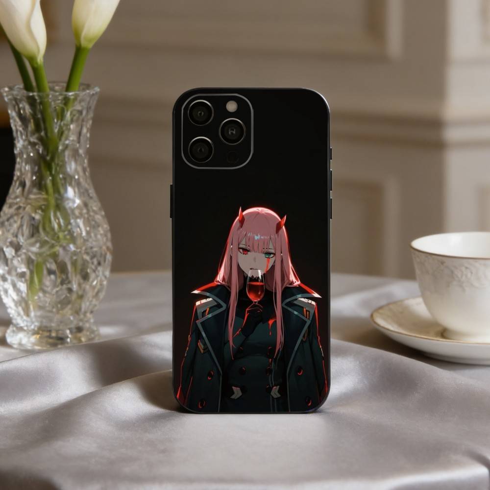 D-Darling In The F-Franxx Z-Zero Two Phone Case For iPhone 17pro,16,15,14,13,12,11 Plus,Pro Max,XS,Soft Silicone Black Cover