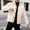 New Solid Color Single-breasted Lapel Woolen Jacket Casual Business Men's Jacket