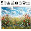 2D Sommerblumenwiese Kulisse, Bunter Wildblumengarten Dekor