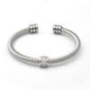 European and American Twisted Wire Gold Opening Bracelet, Brick Bracelet, Cable Wire Rope Bracelet 2026