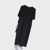 Women's Mid-Length Short Sleeve T-Shirt Dress, 2022 Korean Chic, Loose Casual Solid Color Style.