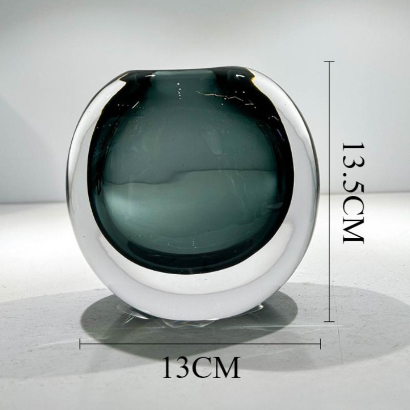 

Luxury Flower Vase Glazed Modern Minimalist Aesthetic Vases Art Elegant Plant Pot Interior Table Decorative Vase Ornaments серый