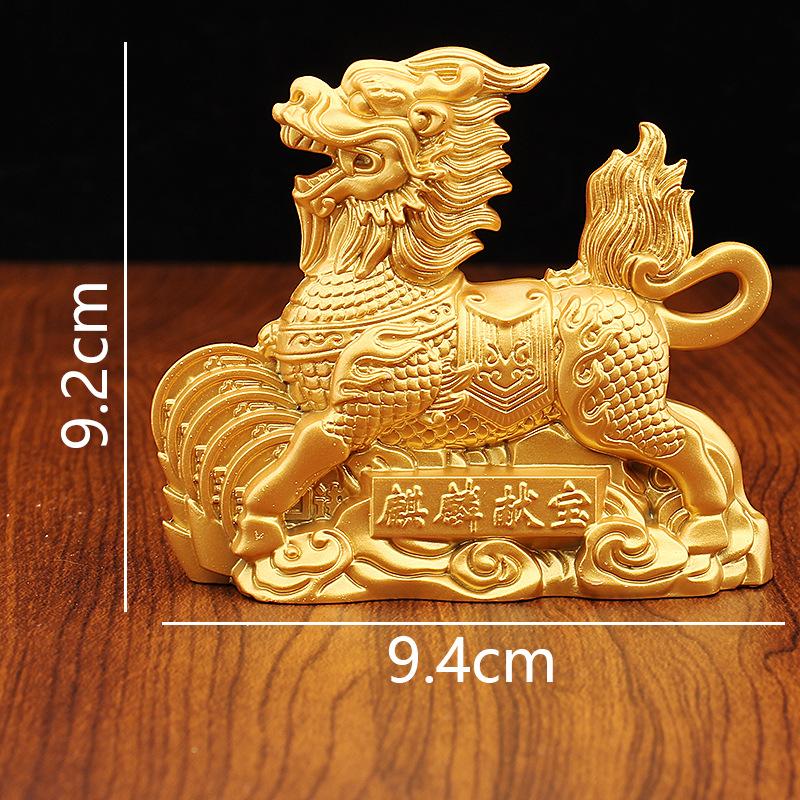 

Сянжуй Цилинь Орнамент Юаньбао Цилинь Предмет интерьера Прихожая Офис Магазин Настольное украшение Маленький орнамент Благоприятное животное Цилинь
