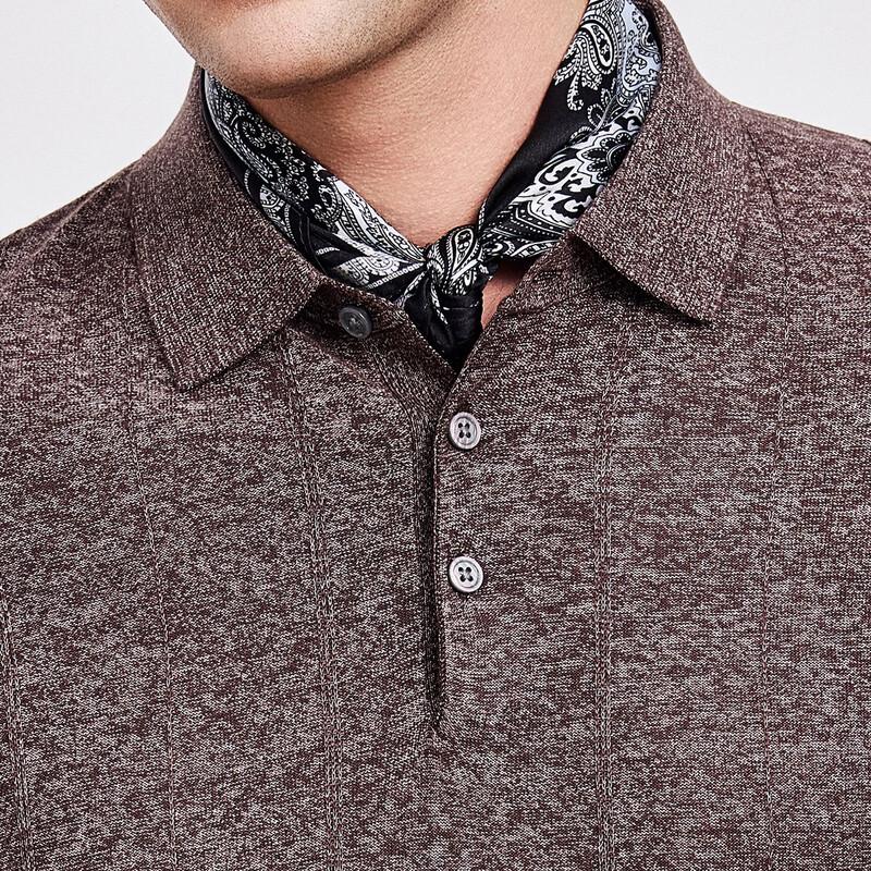 Men's Short-Sleeve Lapel Knit Polo Shirt