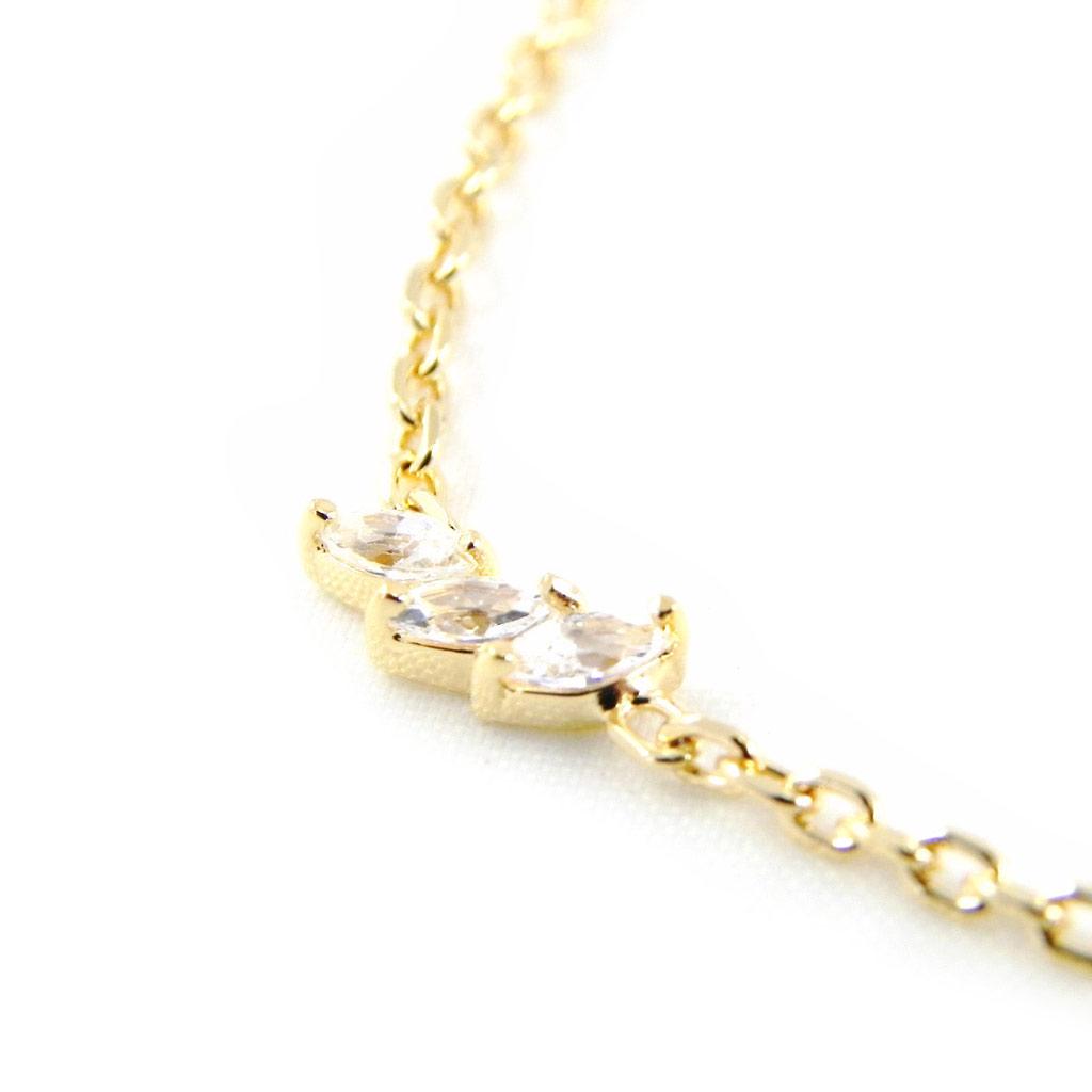 Altesse [H3288] - Armband Vergoldet 'Scarlett' weiß