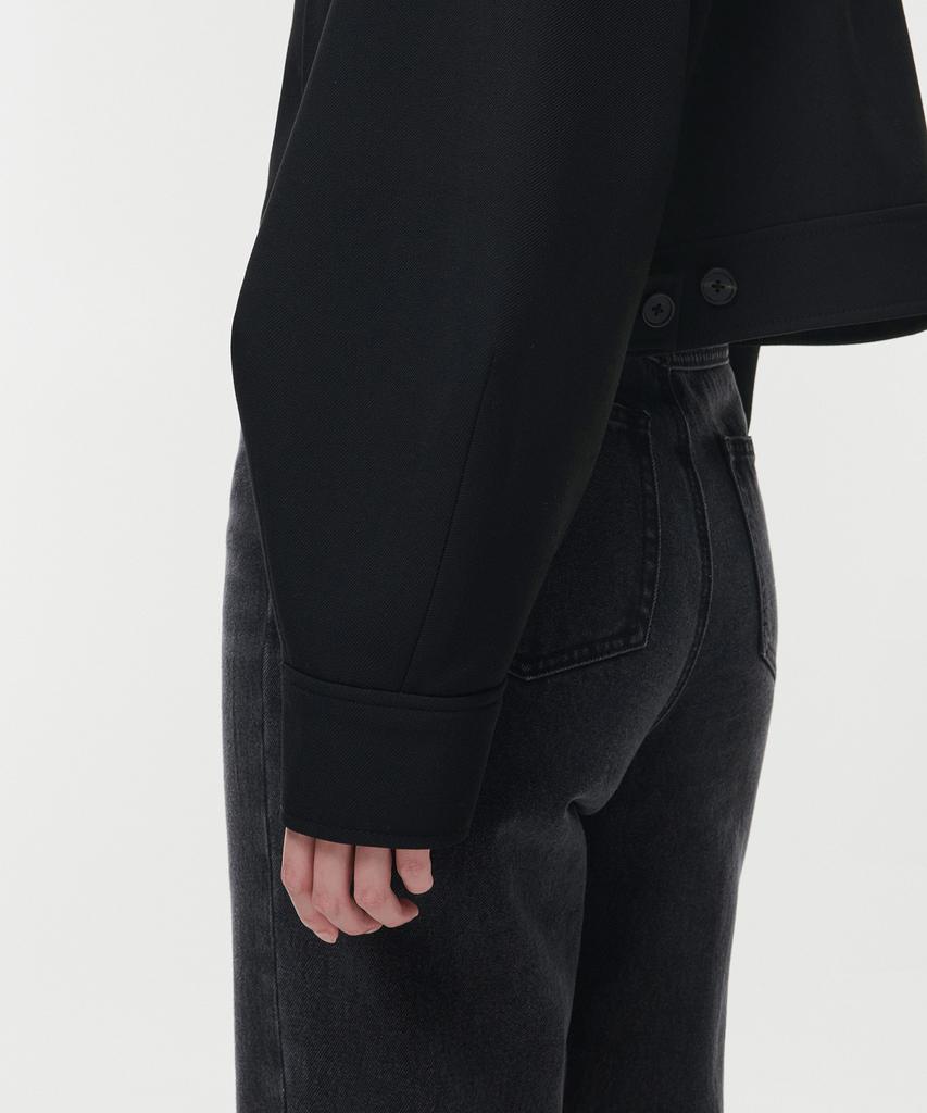 Musinsa Standard Woman Women'S Twill Crop Jacket [Black]