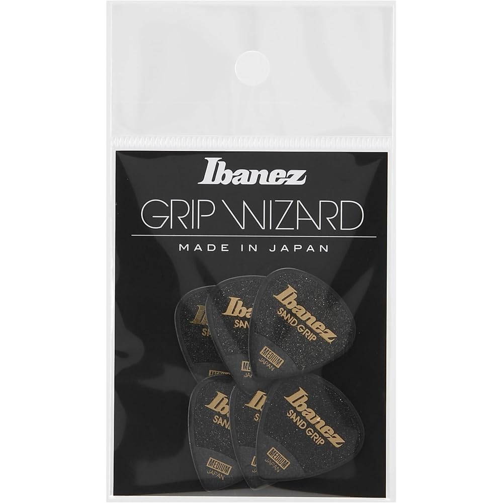 IBANEZ Grip Wizard Series Sand Grip Flat Pick - schwarz 6 Stück (PPA16MSG-BK) - Bild 6