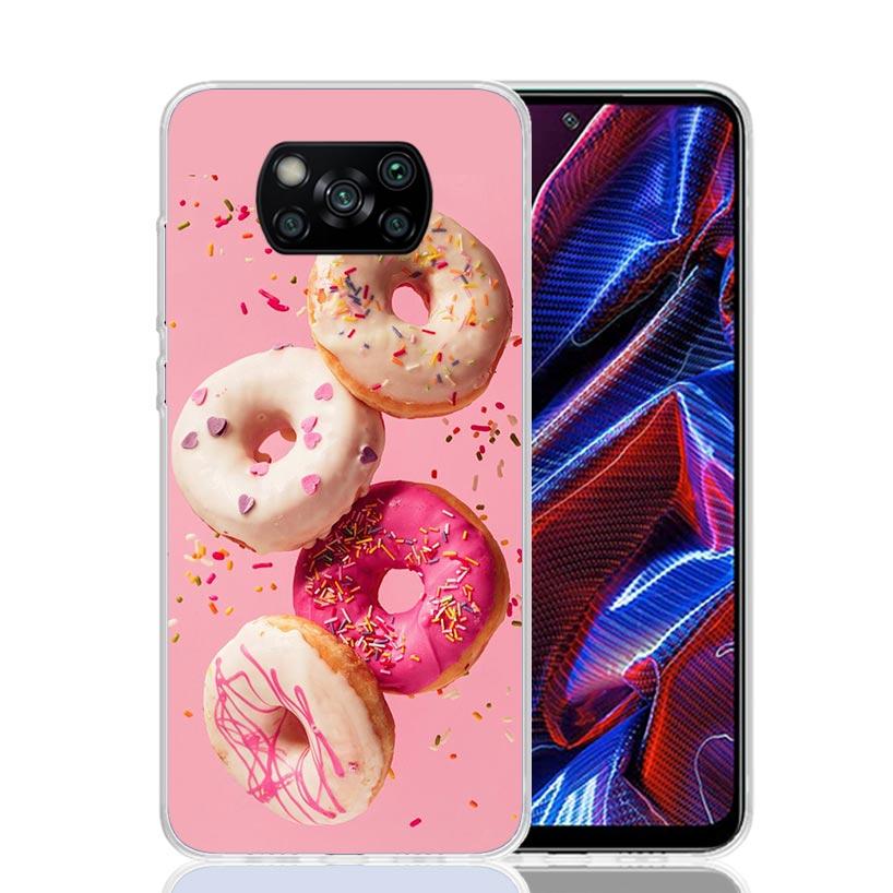 

Macaron Ice Cream Cake Doughnut Phone Case For Xiaomi Poco F7 Ultra X7 X6 Pro X5 Redmi 15 15C 13 13C 12 12C 10 10A 10C 9 9A 9C 9 Xiaomi Poco X6 Pro