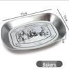 Retro Rectangular Tin Snack Trays - 10 Pack