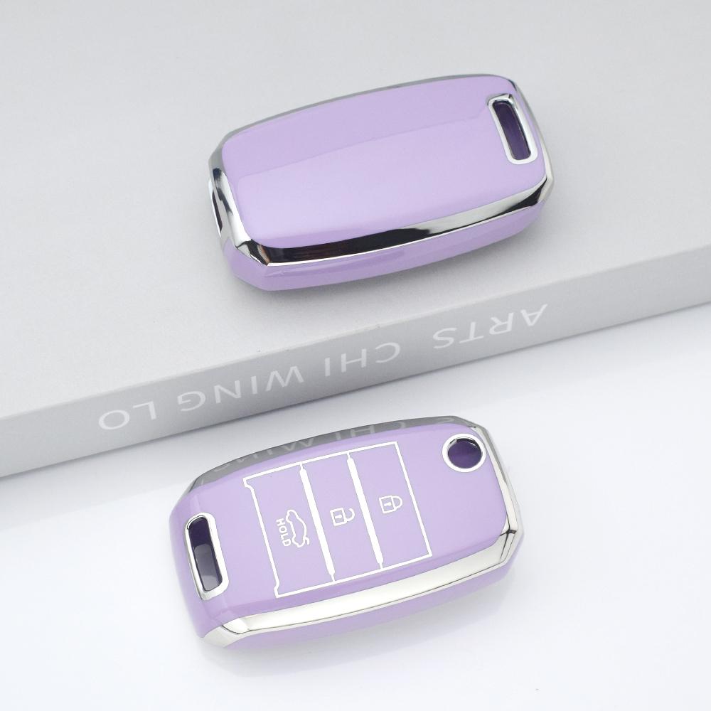 

Чехол для дистанционного ключа из ТПУ для Kia Rio 3 K2 Ceed Cerato K3 Sportage 4 Picanto K5 Optima Sorento Forte Stinger 2017 2018 фиолетовый