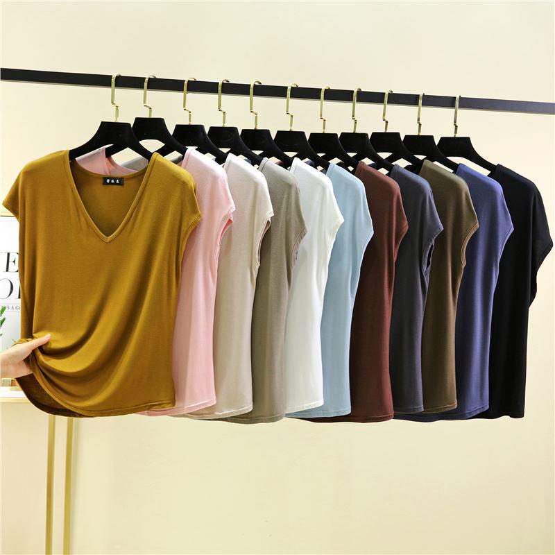 

Women s Summer Plus Size V-Neck Sleeveless Modal Tank Top XL